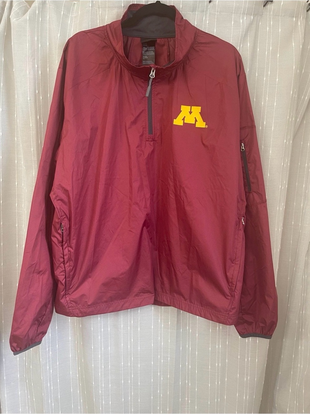 Minnesota Golden Gophers Men's Burgundy Polyester 1/4 Zip GEN2 - SIZE XXL